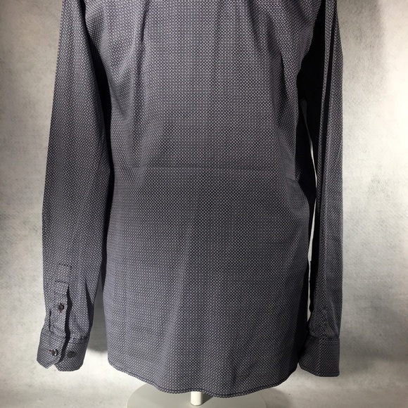 Long-sleeve stretch dress shirt sharp contrast - Picture 5 of 6